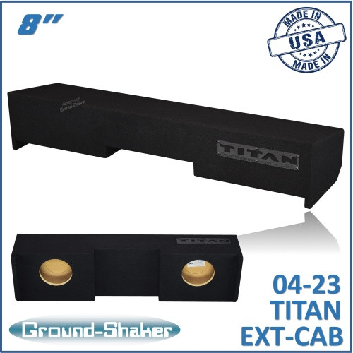04-23 Nissan Titan Ext/King-Cab Black 8" Dual Sealed Subwoofer Box