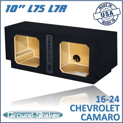 16-24 Chevy Camaro Black 10" Dual Sealed Solobaric Subwoofer Box