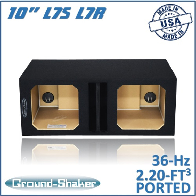 black 10" dual solo-baric center-ported sub box