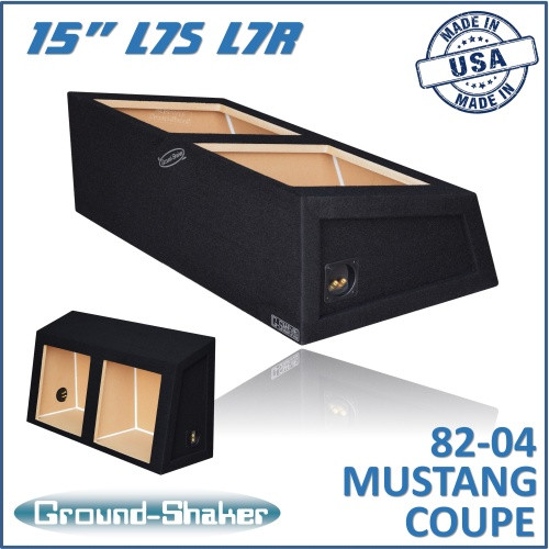 82-04 Ford Mustang Coupe Black 15" Dual Sealed Solobaric Subwoofer Box