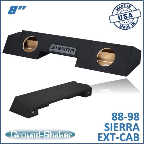 88-98 GMC Sierra Ext-Cab Black 8" Dual Sealed Subwoofer Box