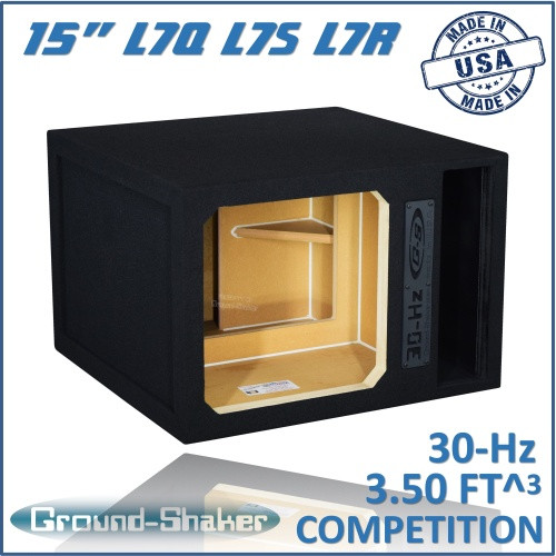 Ground Shaker GS-L7QP115B Black 15" Solobaric 30-hz Single Competition Ported Subwoofer Box