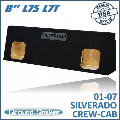 01-07 Chevy Silverado Crew Cab Black 8" Dual Sealed Solo-Baric Subwoofer Box