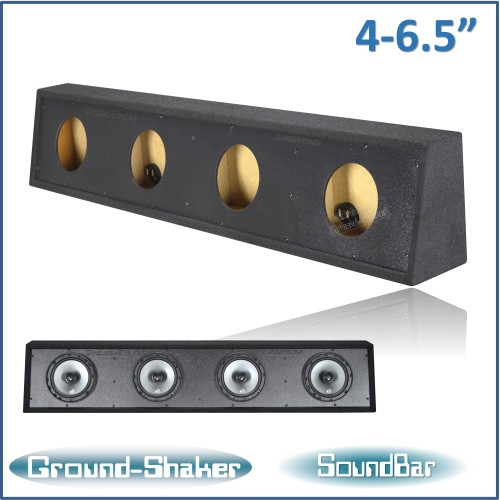 Ground Shaker SB-ST465B Black 4 - 6 1/2” Speaker Soundbar (speakers Not Included)