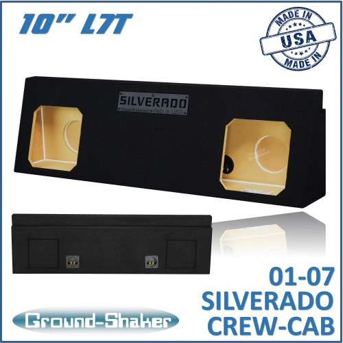 01-07 Chevy Silverado Crew Cab Black 10" Dual Sealed L7t Subwoofer Box