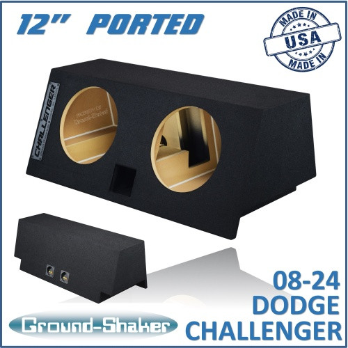 08-24 Dodge Challenger Black 12" Dual Ported Subwoofer Box