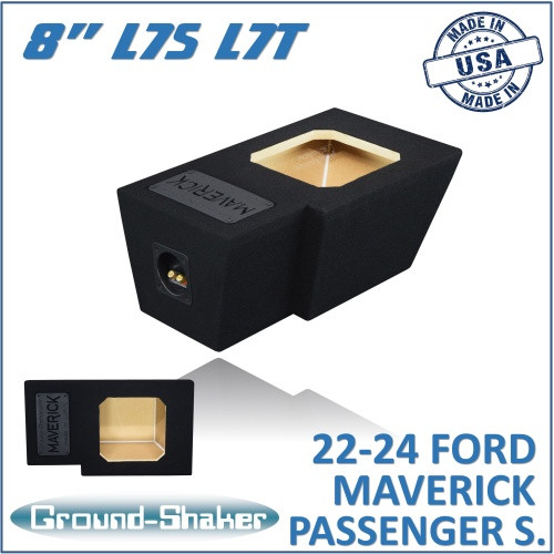 22-24 Ford Maverick (passenger Side) Black 8" Single Sealed Solobaric Subwoofer Box