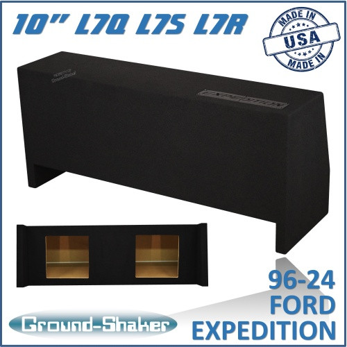 96-24 Ford Expedition (w/3rd Row Seat) Black 10" Dual Sealed Solobaric Subwoofer Box