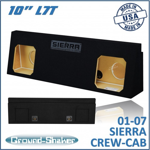 01-07 GMC Sierra Crew Cab Black 10" Dual Sealed L7t Subwoofer Box