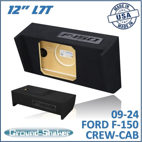 09-24 Ford F-150 Crew-Cab Black 12" Single Sealed L7t Subwoofer Box