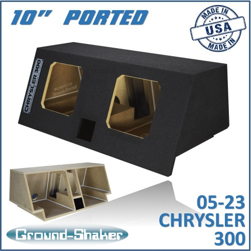 05-23 Chrysler 300 Black 10" Dual Ported Solobaric Subwoofer Box