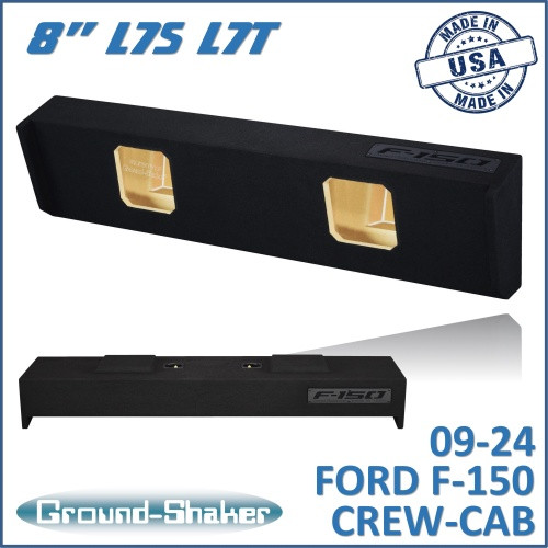 09-24 Ford F-150 Crew-Cab Black 8" Dual Sealed Solobaric Subwoofer Box