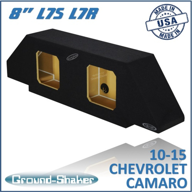 black 8" dual sealed solobaric sub box, fits 10-15 chevy camaro