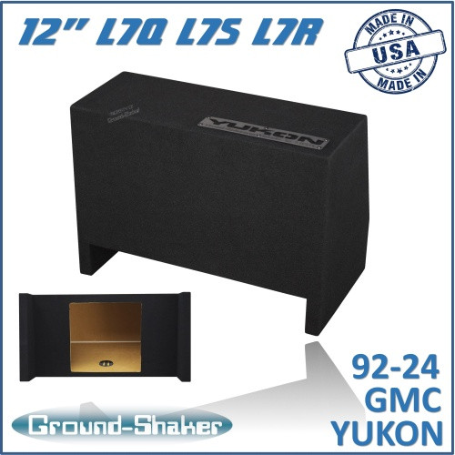 92-24 GMC Yukon (w/3rd Row Seat) Black 12" Single Sealed Solobaric Subwoofer Box