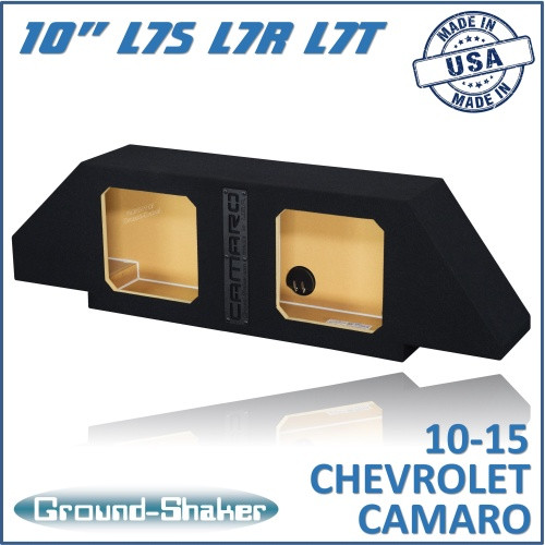 10-15 Chevy Camaro Black 10" Dual Sealed Solobaric Subwoofer Box