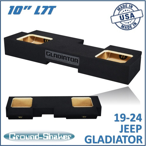 19-24 Jeep Gladiator Black 10" L7t Dual Sealed Subwoofer Box