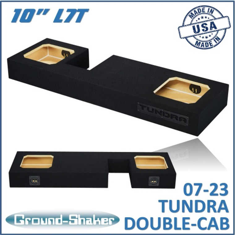 black 10" l7t dual sealed sub box, fits 07-23 toyota tundra double-cab black 10" l7t dual sealed sub box, fits 07-23 toyota tundra double-cab