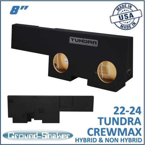 22-24 Toyota Tundra Crew-Max Black 8" Dual Sealed Subwoofer Box