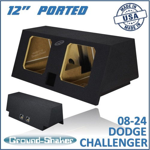 08-24 Dodge Challenger Black 12" Dual Ported Solobaric Subwoofer Box