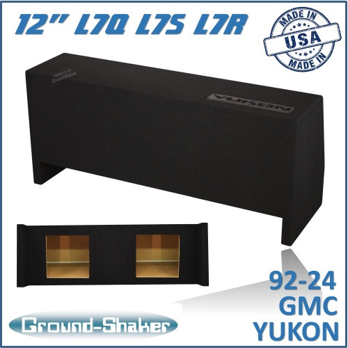 92-24 GMC Yukon (w/3rd Row Seat) Black 12" Dual Sealed Solobaric Subwoofer Box