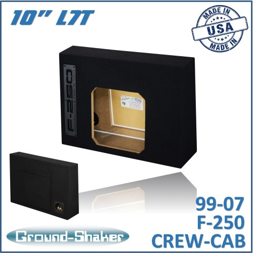 99-07 Ford F-250 Crew-Cab Black 10” Single Sealed L7t Subwoofer Box