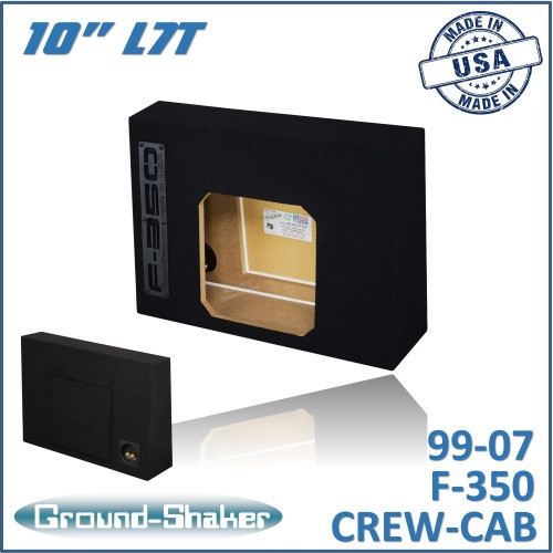 99-07 Ford F-350 Crew-Cab Black 10” Single Sealed L7t Subwoofer Box