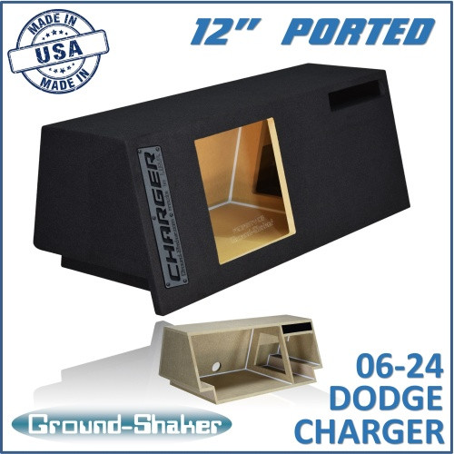 06-24 Dodge Charger Black 12" Single Ported Solobaric Subwoofer Box
