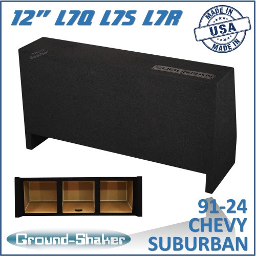 91-24 Chevy Suburban (w/3rd Row Seat) Black 12" Triple Sealed Solobaric Subwoofer Box