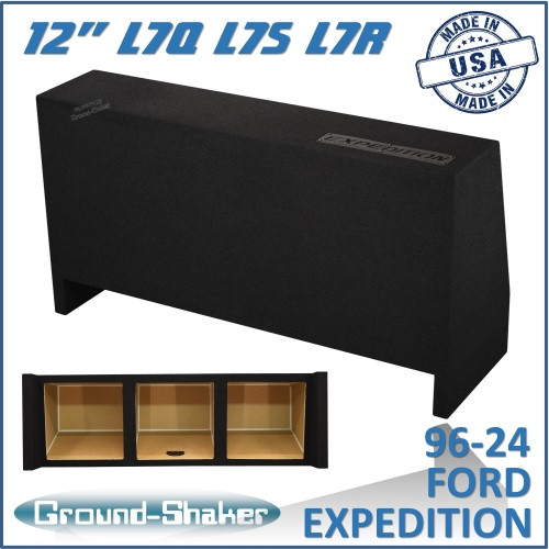 96-24 Ford Expedition (w/3rd Row Seat) Black 12" Triple Sealed Solobaric Subwoofer Box