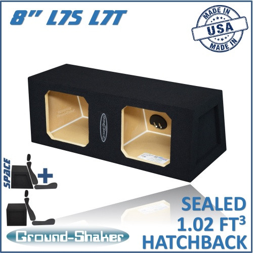 Ground Shaker GS-KK28B Black 8" Dual Sealed Hatchback Sub Boxs