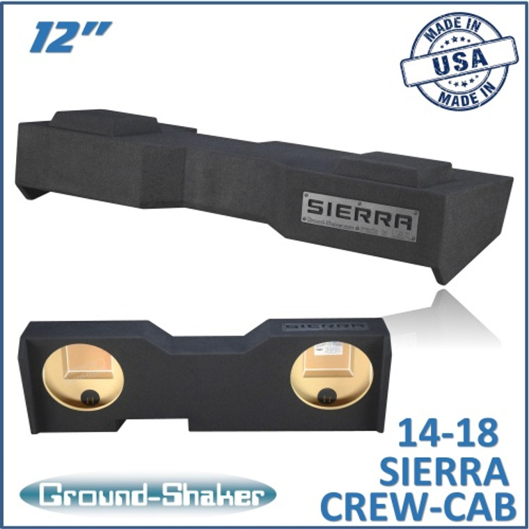 black 12" dual sealed sub box, fits 14-18 gmc sierra crew-cab black 12" dual sealed sub box, fits 14-18 gmc sierra crew-cab