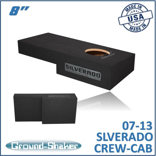 07-13 Chevy Silverado & Crew-Cab Black 8" Single Sealed Subwoofer Box
