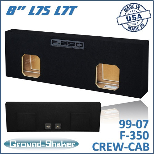 99-07 Ford F-350 Crew-Cab Black 8” Dual Sealed Solo-Baric Subwoofer Box