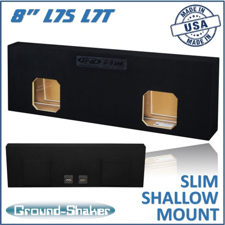 black 8” dual sealedsolo-baric slim / shallow mount sub box