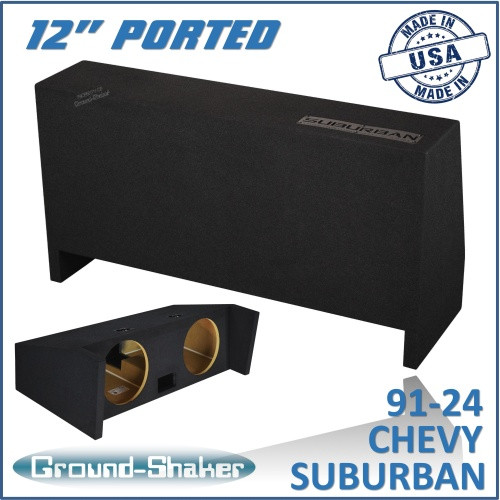 91-24 Chevy Suburban (w/3rd Row Seat) Black 12" Dual Ported Subwoofer Box