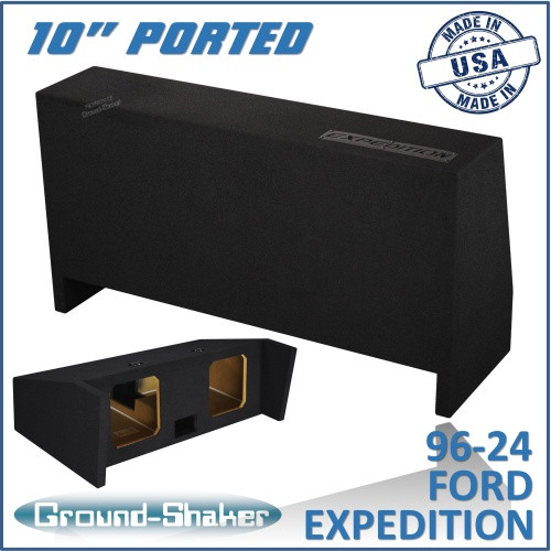 96-24 Ford Expedition (w/3rd Row Seat) Black 10" Dual Ported Solobaric Subwoofer Box