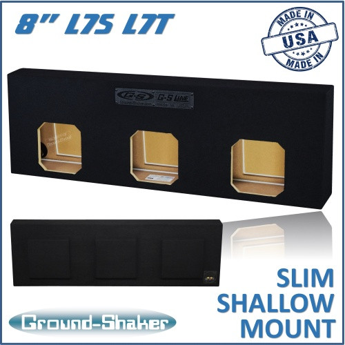 Ground Shaker GS-STSKK38B Black 8” Triple Sealed Solo-Baric Slim / Shallow Mount Subwoofer Box