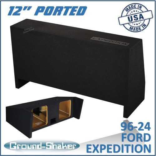 96-24 Ford Expedition (w/3rd Row Seat) Black 12" Dual Ported Solobaric Subwoofer Box