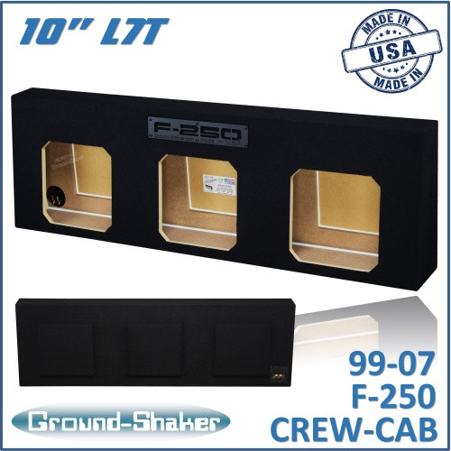 99-07 Ford F-250 Crew-Cab Black 10” Triple Sealed L7t Subwoofer Box