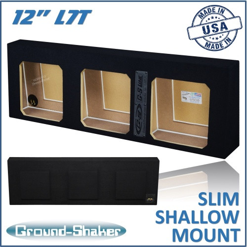 Ground Shaker GS-STSL7T312B Black 12” Triple Sealed L7t Slim / Shallow Mount Subwoofer Box
