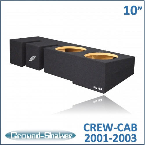 01-08 Ford F-150 Crew-Cab Black 10" Dual Sealed Subwoofer Box
