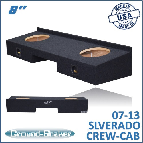 07-13 Chevy Silverado Crew-Cab Black 8" Dual Sealed Sub Boxs