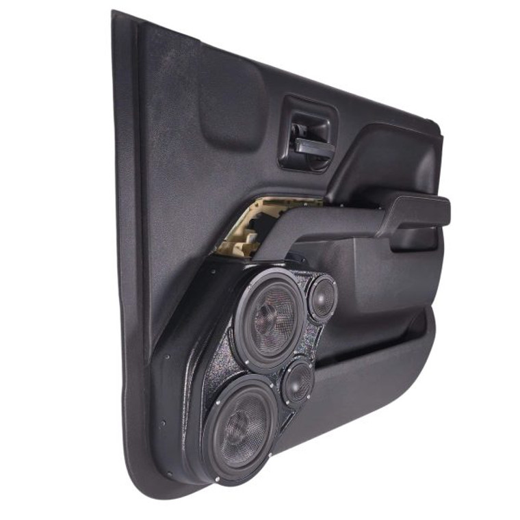 Dual 6.5″ + Dual 3.5″ Front Door Speaker Pods for the 2014-2018 Chevy/GMC Silverado, Sierra