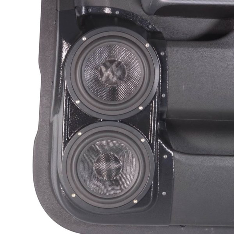 Dual 6.5″ Rear Door Speaker Pods for the 2014-2018 Chevy Silverado / GMC Sierra *CREW CAB*