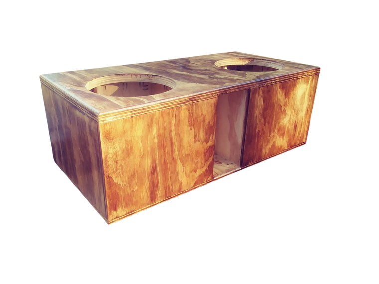 Custom dual 18-inch flat-pack subwoofer enclosure kit