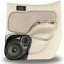 Single 6.5″ and Single 3.5″ Speaker Pods for the Rear Door of a 01-04 Toyota Tacoma Crew Cab
