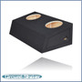black 10" dual sealed sub box, fits 82-04 ford mustang coupe