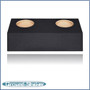 black 10" dual sealed sub box, fits 82-04 ford mustang coupe