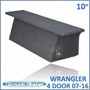 black 10" dual sealed sub box, fits 07-22 jeep wrangler 4-door