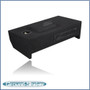 black 8" single sealed sub box, fits 09-24 ford f-150 crew-cab